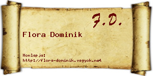 Flora Dominik névjegykártya